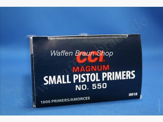 CCI 550 cápsulas de percusión Small Pistol Magnum 100 piezas