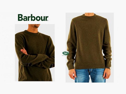 BARBOUR Rundhals-Pullover Holden grün