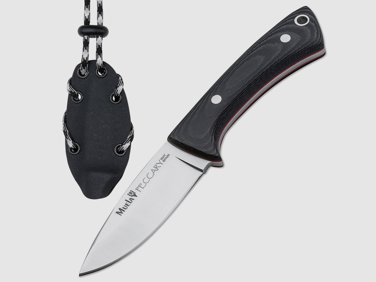 Kleines Muela Neck Knive Messer Peccary mit Kydex-Scheide