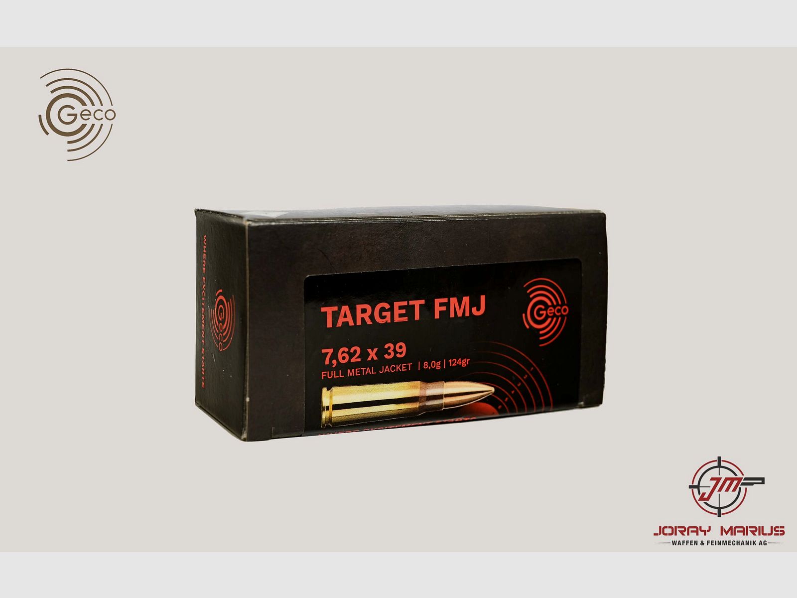 7.62×39 Geco 8.0g 124gr Target FMJ