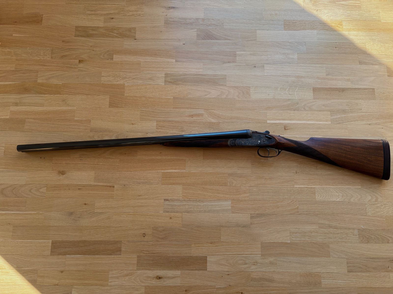 Grulla Seitenschloss Querflinte - Modell 215 - Cal. 12/70 - ejecución de alta calidad - año de fabricación 1977