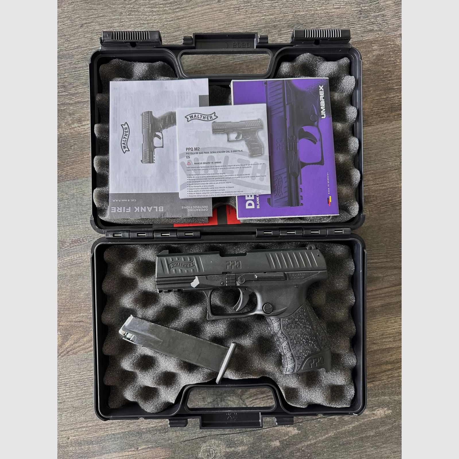 🔥 Walther PPQ Schreckschuss 9mm P.A.K. – PTB 958 – neuwertig – inkl. Koffer & 1 Magazine