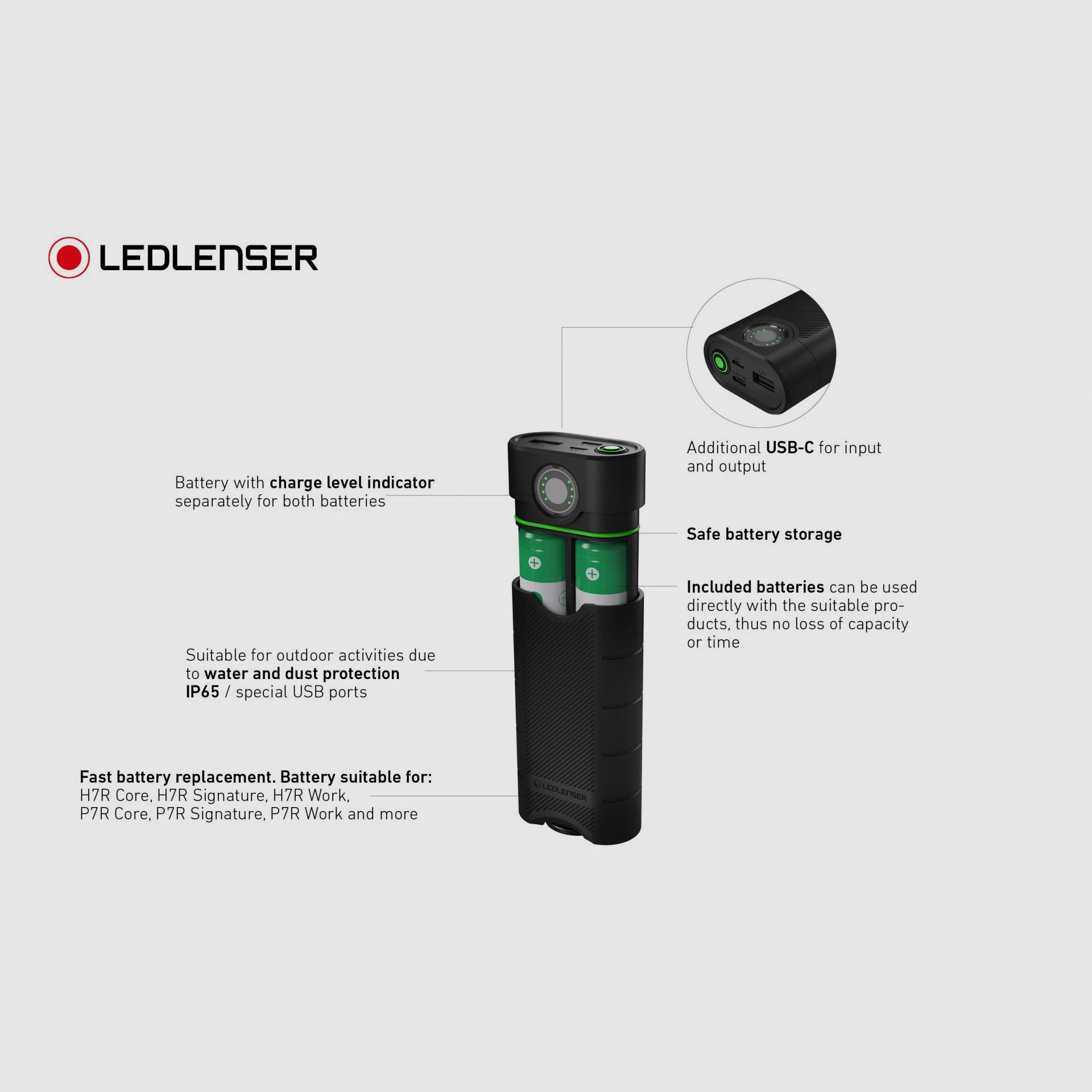 Ledlenser 502127 Flex10 Powerbank Akkuladegerät