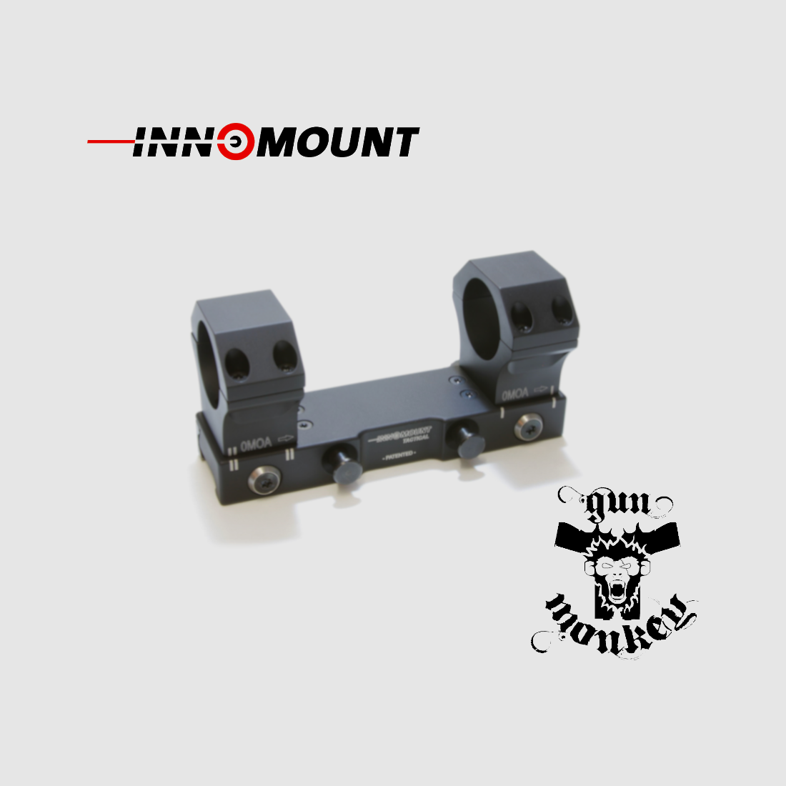 Montaż Taktyczny QD Innomount na szynę Weaver/Picatinny z obejmami 34mm 0MOA/-20MOA BH 21mm FLEX (64-34-21-00-200-20MOA), zdjęcie 2 z 6