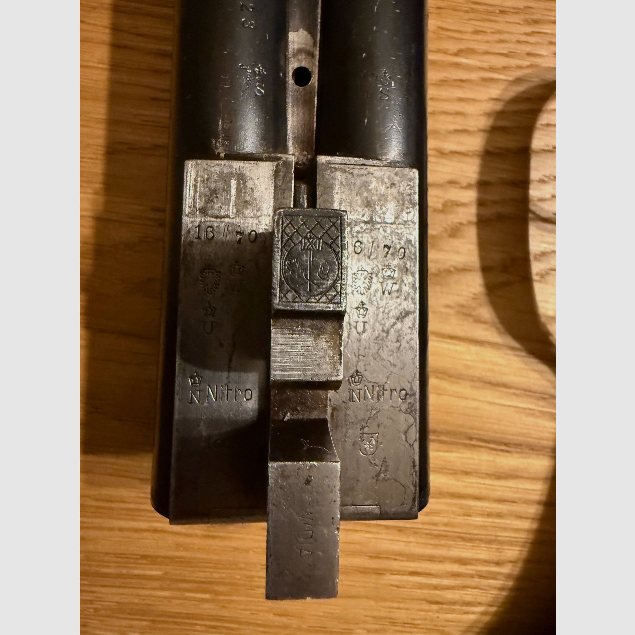 Dubbelgeweer/zijwaartse geweer Bühag Suhl Kal. 16/70