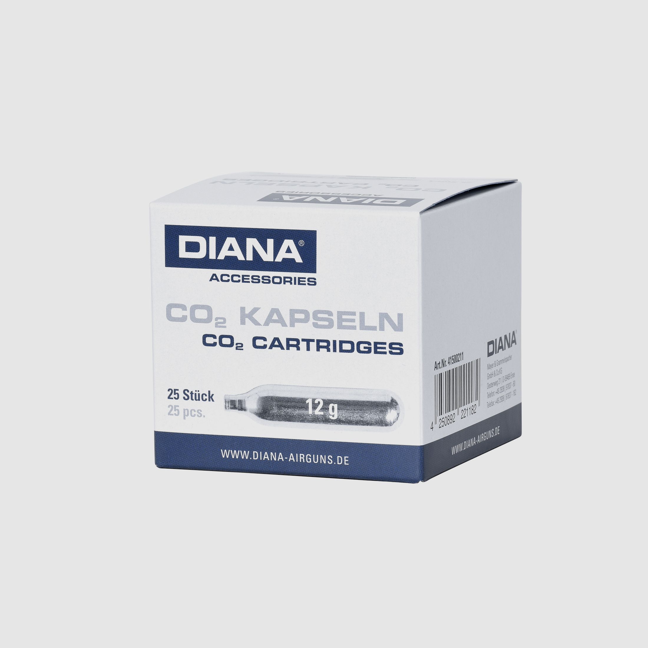 Cápsulas Co2 DIANA 12 g 25 piezas