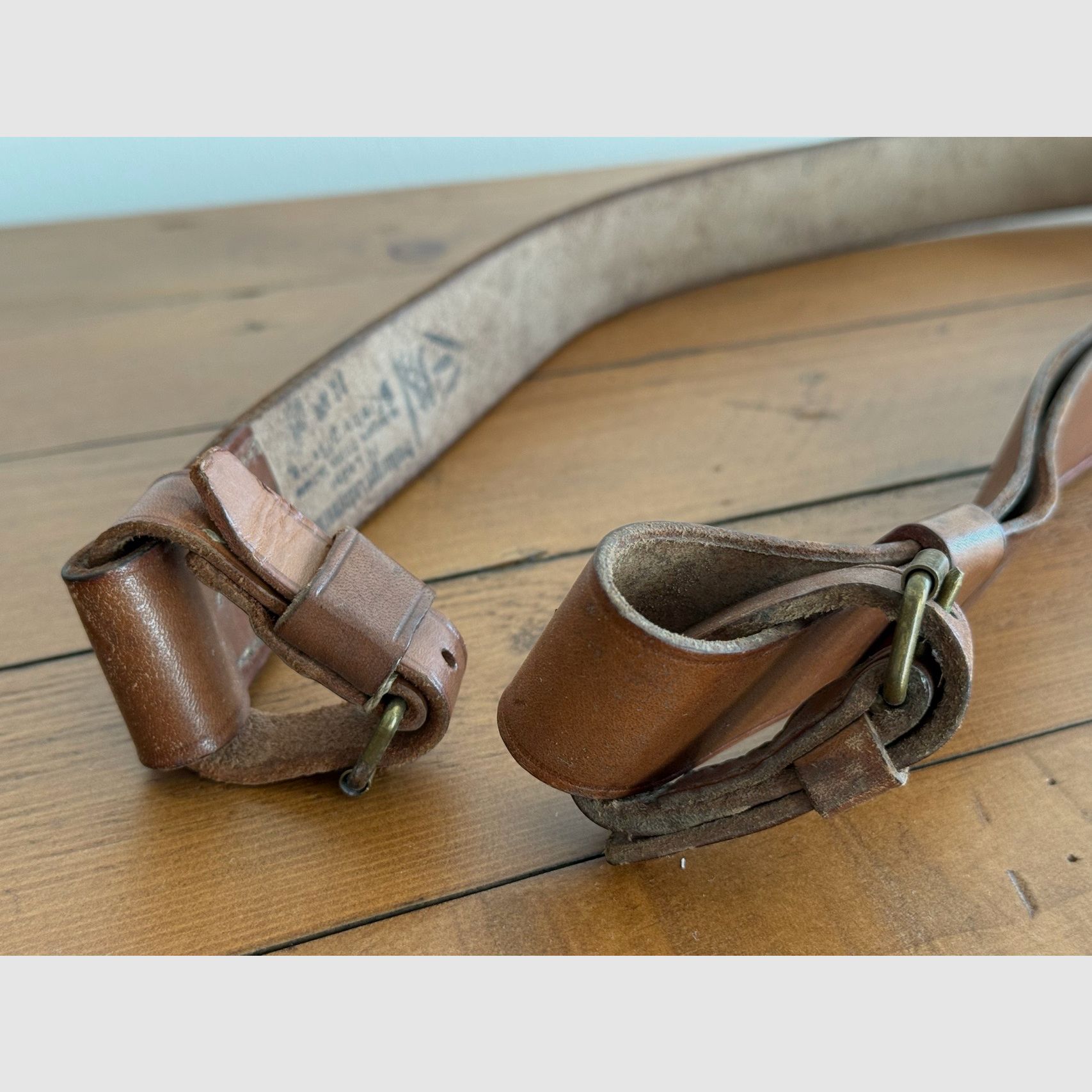 Mosin Nagant Karabiner Leder Riemen für Karabiner aus Reparation NVA DDR Gewehrriemen