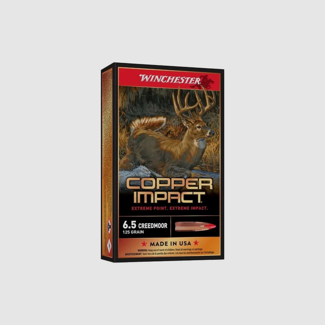 Winchester Extreme Point Copper Impact 6,5 Creedmoor. 140 Gr. - 20 pz.
