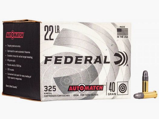 FEDERAL AUTOMATCH - CHAMPION TRAINING - .22LR - 40 GRS. 325 SCHUSS