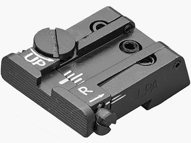 LPA TPU89BZ07 regulowana muszka mikrometryczna do CZ Shadow, Shadow 2, P09 Kadet – Czarne pole widzenia