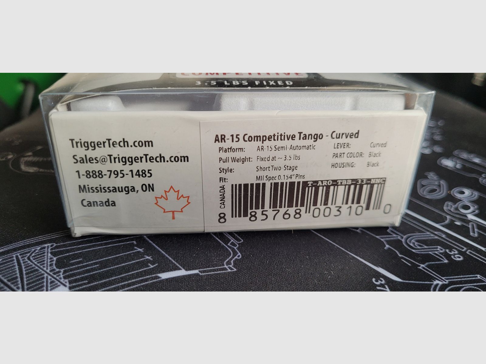 Triggertech AR15 Abzug Competition gebogen 3.5