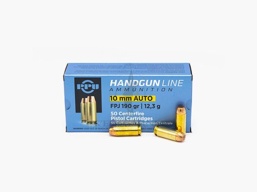 PPU 10mm Auto FPJ 170gr/11g, 50 pcs/paquet.