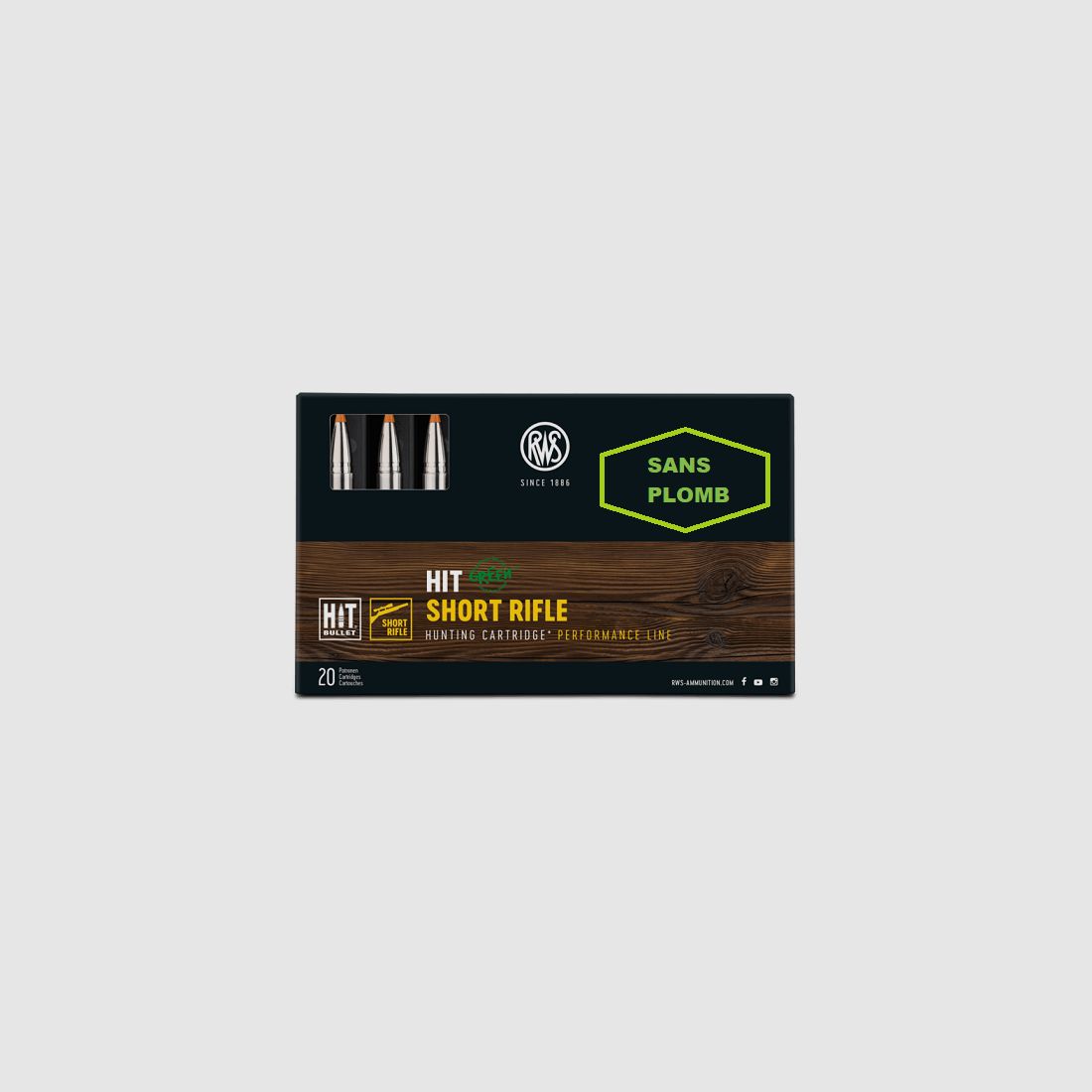 RWS 30.06 Sprg - Hit rifle corto - 10,7g/165grs - (x20)