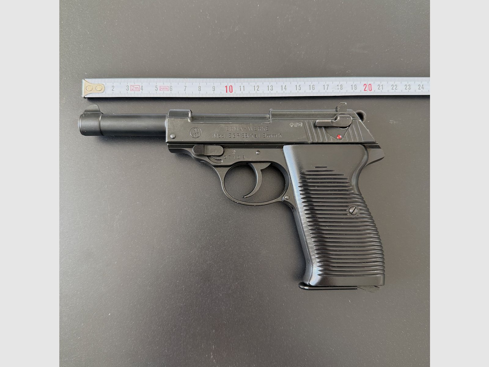 ERMA EGP 88, P1 P38 Nachbau, Kal. 8mmK und Kal. .35, Originalverpackung, Sammlerstück