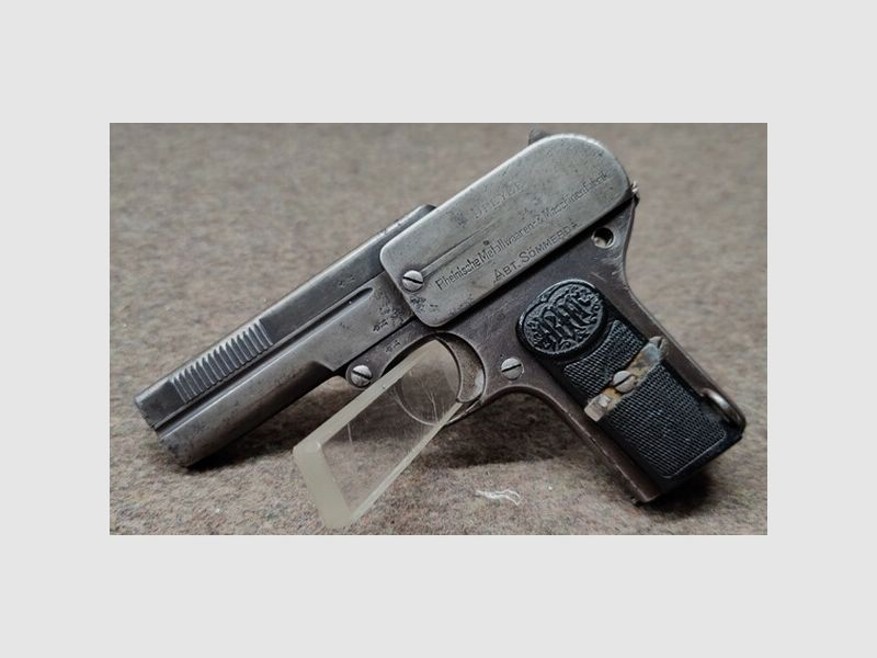 Waffe Pistole Dreyse Kal. 7,65 Browning