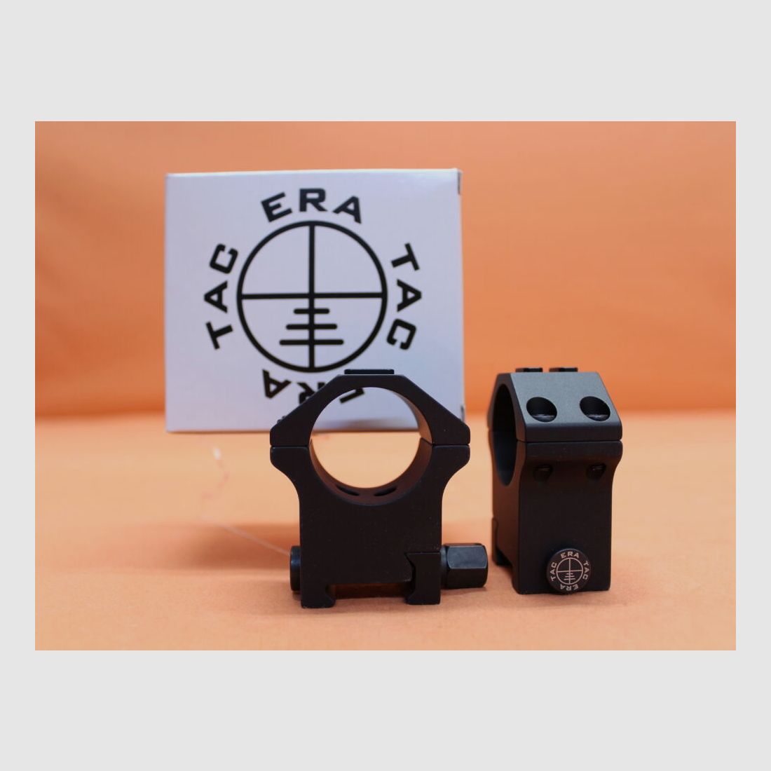 Recknagel Era-Tac Anillos de Montaje 30mm (T5003-0020) con Tuerca, Aluminio Negro, BH=20mm para Perfil Picatinny