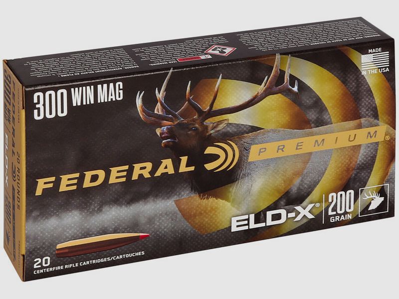 Büchsenmunition FEDERAL Hornady ELD-X – 300 Win. Mag. – 200 grains, Bild 1 von 5