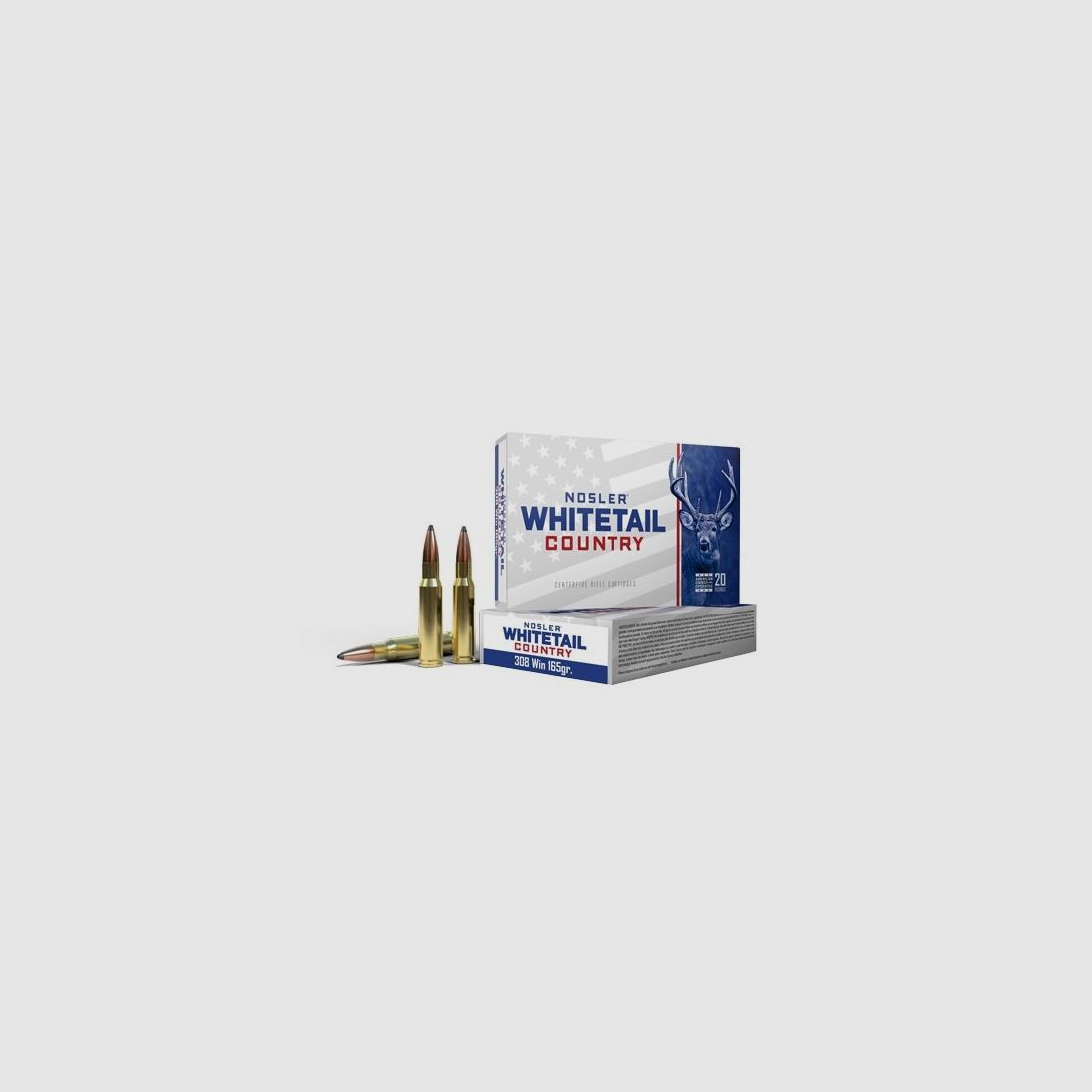 Nosler Munition Kal. 308 Win 165gr Whitetail Country