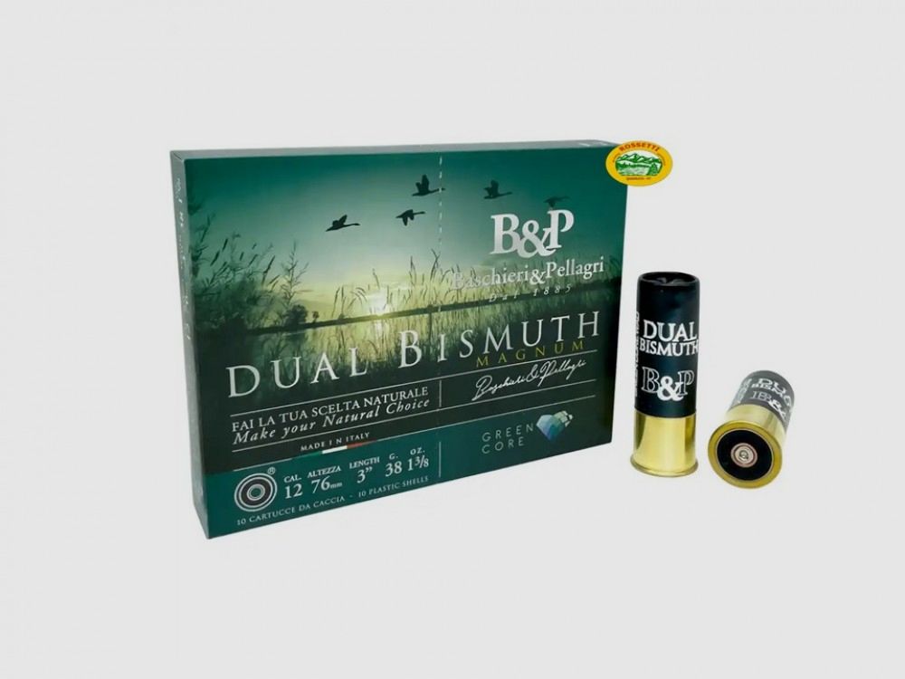 BASCHIERI &P. Patronen Dual Bismuth Magnum Kal.12 gr.38 p.3+4 bleifrei