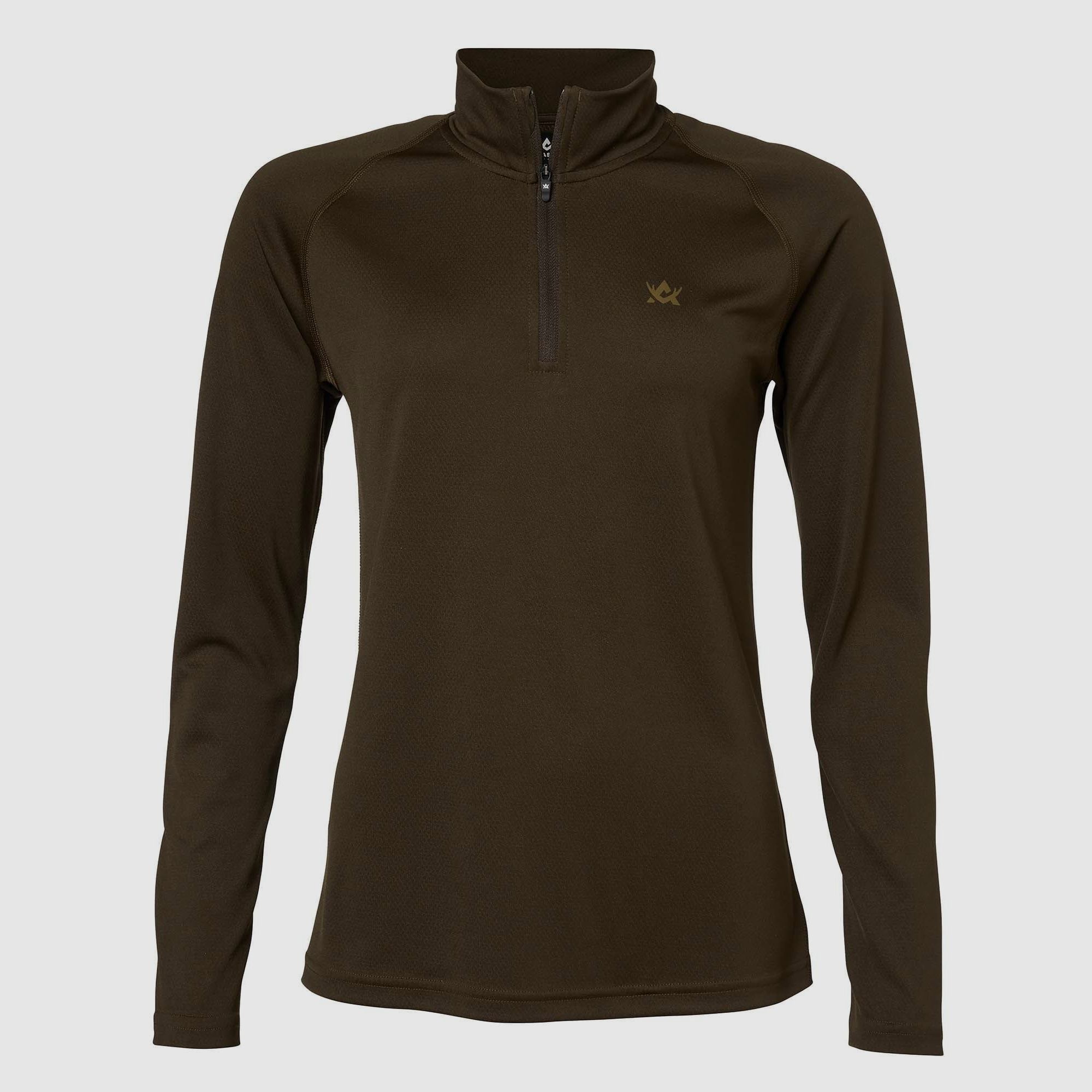 Alaska 1795 CoolDry Half-Zip Shirt Damen Solid Brown XS