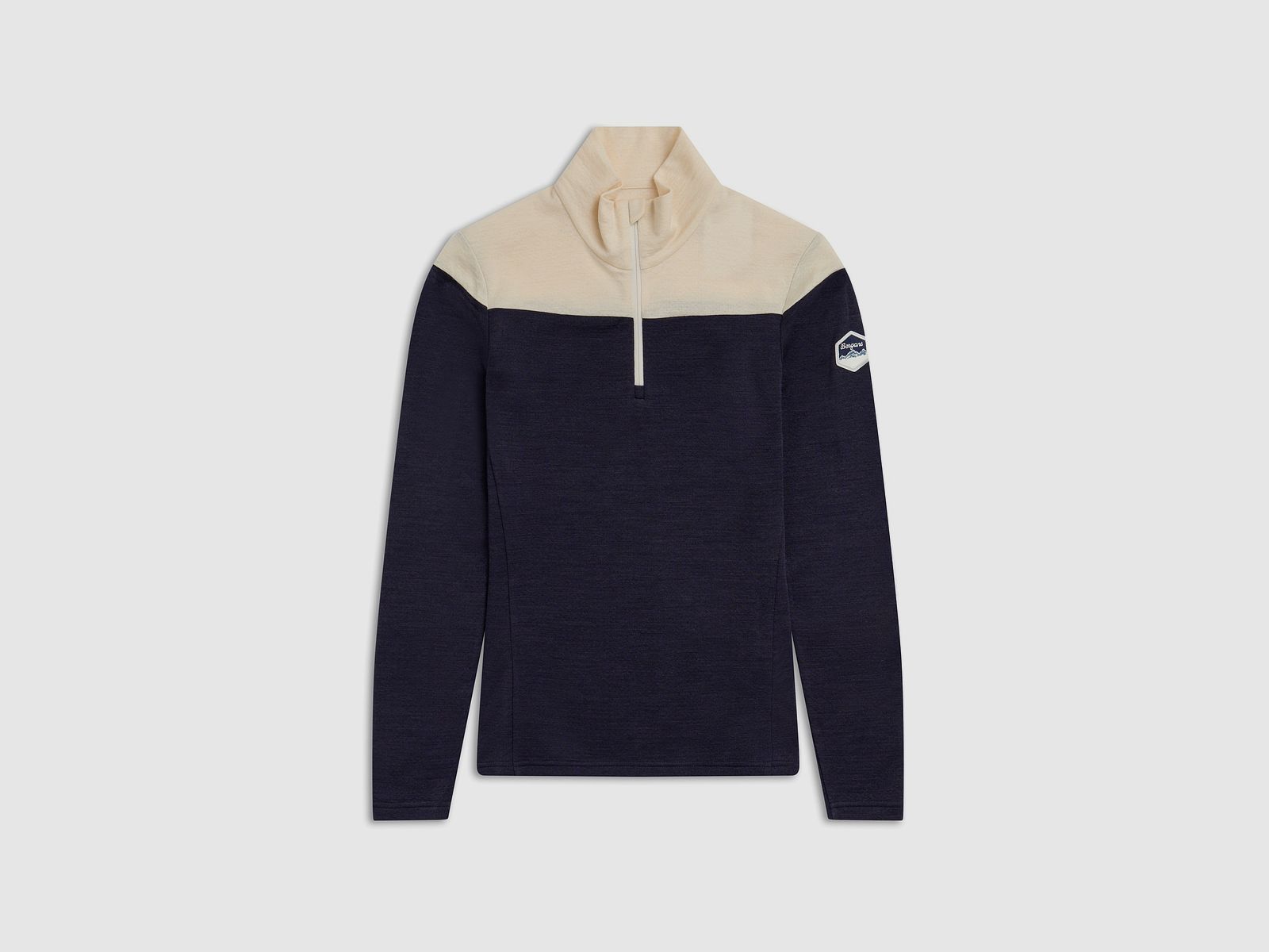 Bergans Inner:Dual Merino Half-Zip Thermoshirt Women Dark Navy/Cream XL