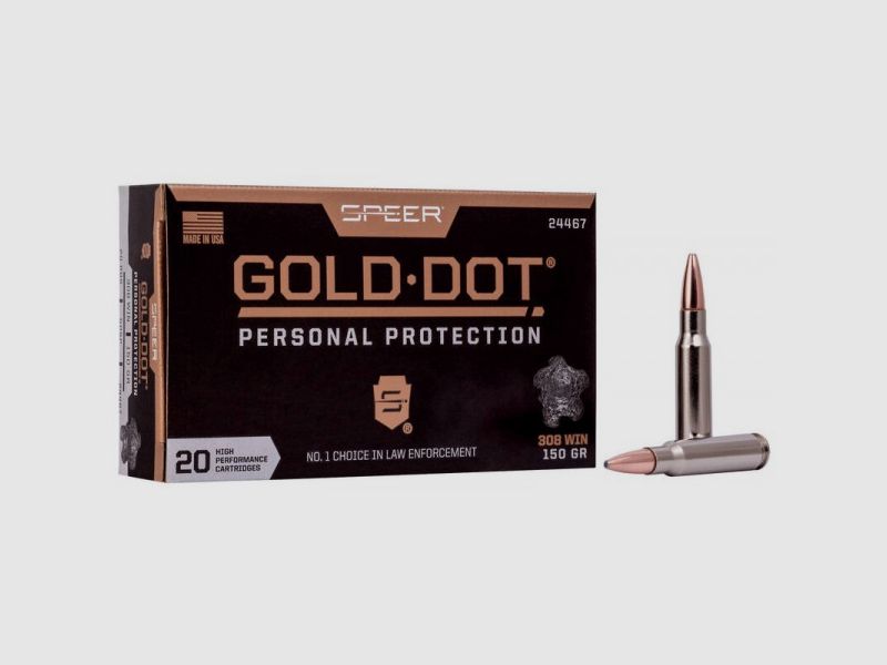 SPEER GOLD DOT - .308WIN 168 GRS - GDHP HOHLSPITZMUNITION - 20 SCHUSS
