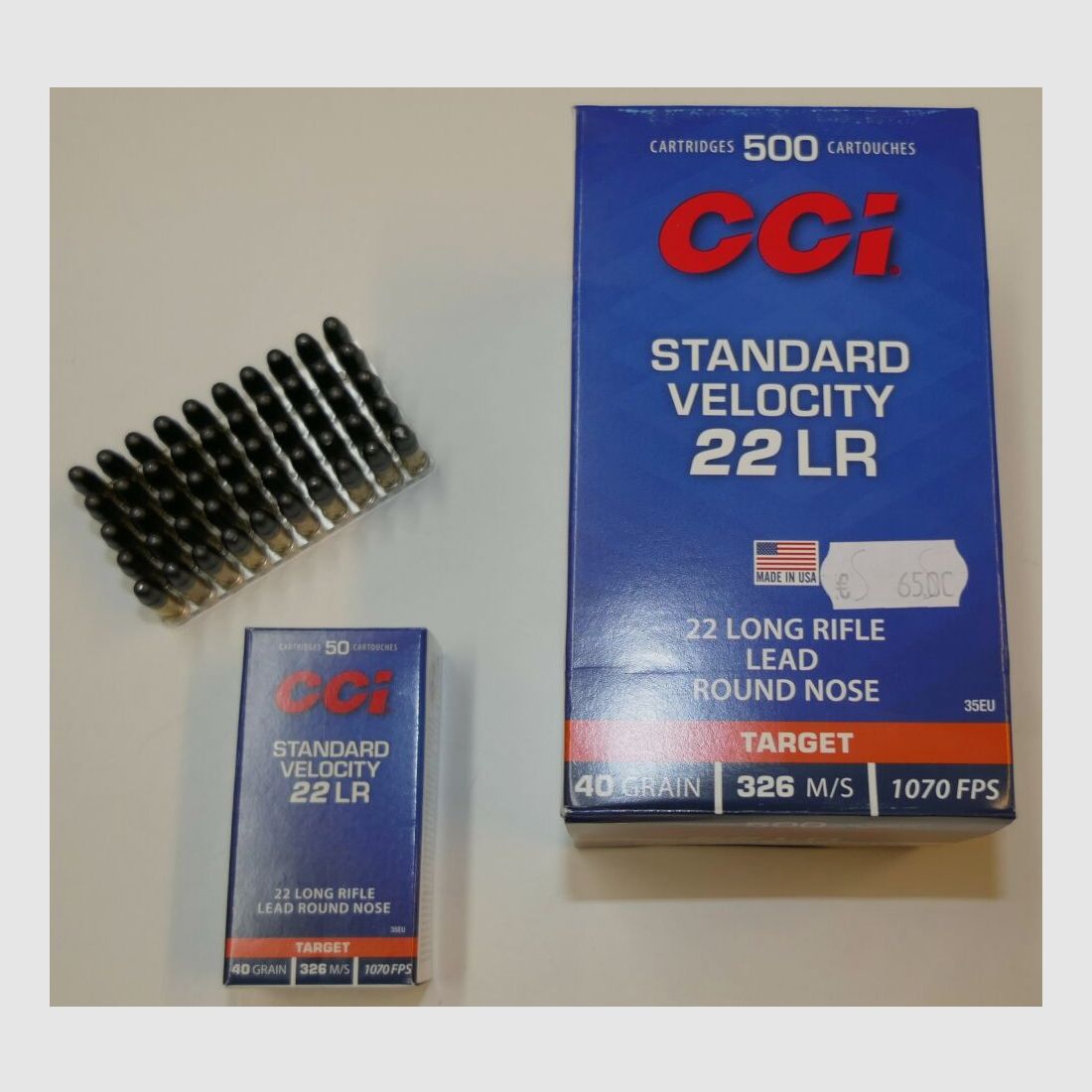 CCI 22L.r. Standard Velocity 40grains 500x Patronen im Karton