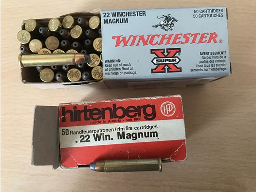.22 Win. Magnum, Hirtenberger u. Winchester