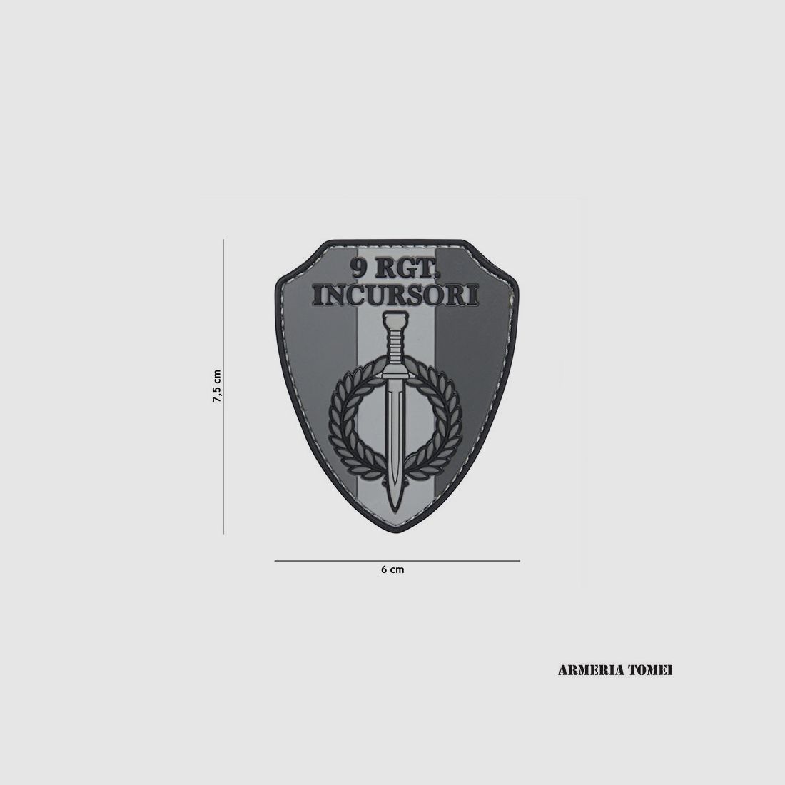 PATCH – 3D PVC 9 RGT INCURSORI GRAY #1100