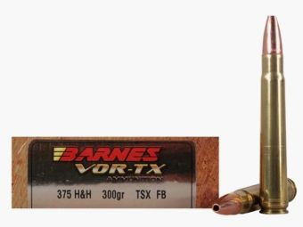 Barnes VOR-TX Safari .375 H&H 300GR TSX Flat Base 20 Patronen