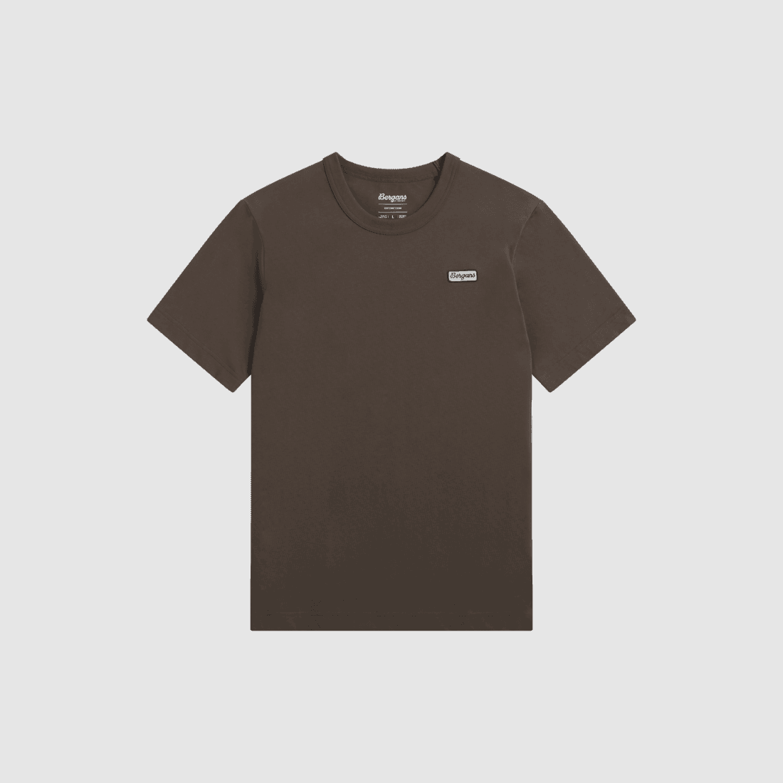 Bergans Logo Cotton Tee Men Dark Rock Taupe L