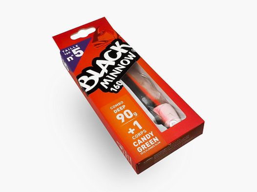 KUNSTKÖDER COMBO BLACK MINNOW 160 + BLEIKOPF DEEP