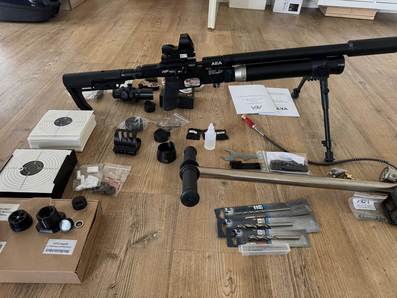Airgun HPMAX Mk2 kaum benutzt mit div. Zubehör 