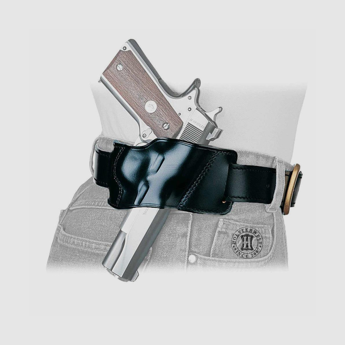 Schnellzieh-Gürtelholster YAQUI Beretta 90 TWO-Linkshänder-Schwarz