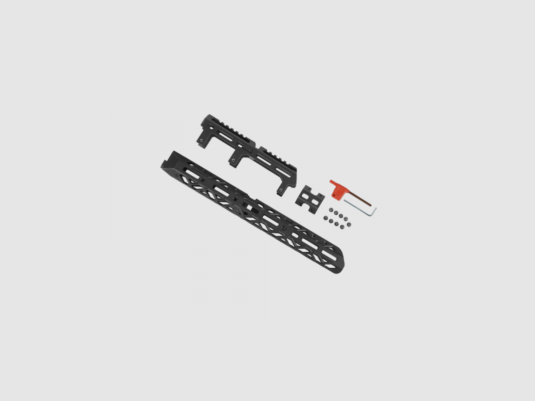 KPYK Langer AK M-LOK Handschutz mit langem Gasrohrcover CRC 1U004B Black Schwarz
