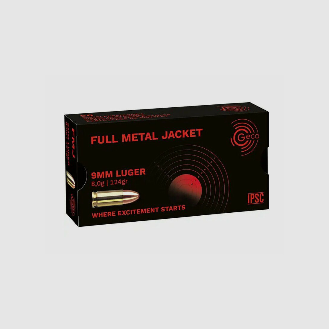 Geco 9mm 1000 Schuss + Kiste + KOSTENLOSER EXPRESS VERSAND