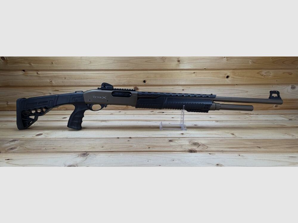 Huglu Victor P-Tac Tactical, Cal. 12/76, 61cm/24" Escopeta de repetición 12/76