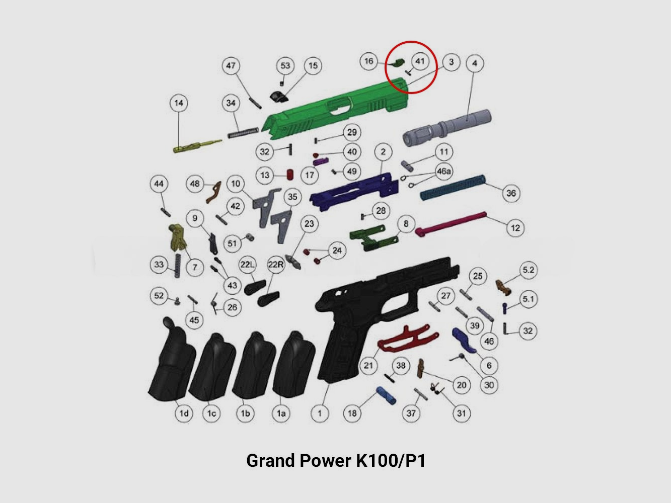 Grand Power punkt celowniczy Pin do K100, zdjęcie 3 z 3