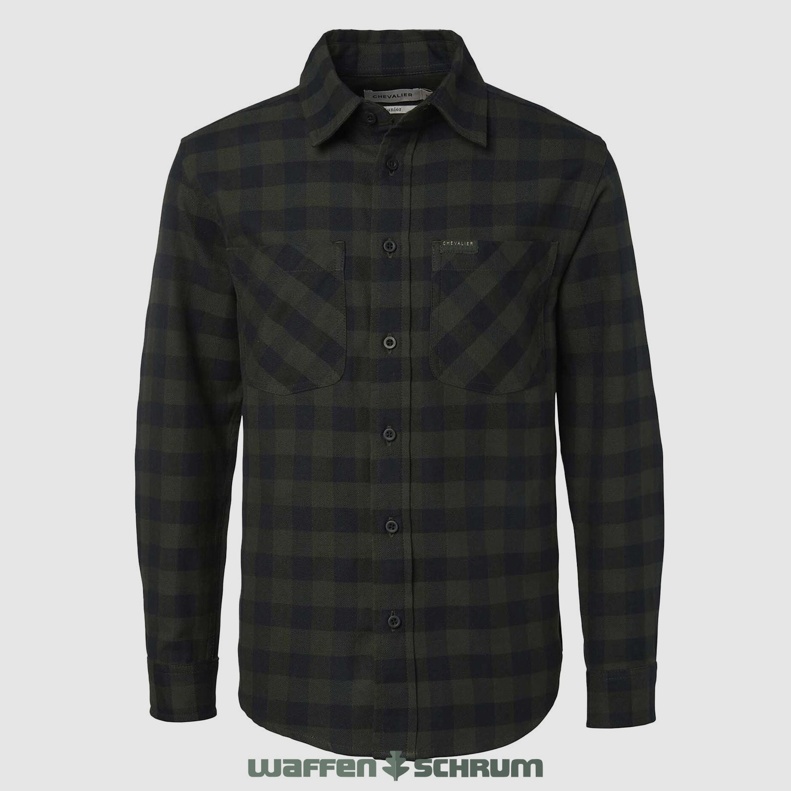 Chevalier Hemd Ferret Flannel Junior Myrtle Green Checked