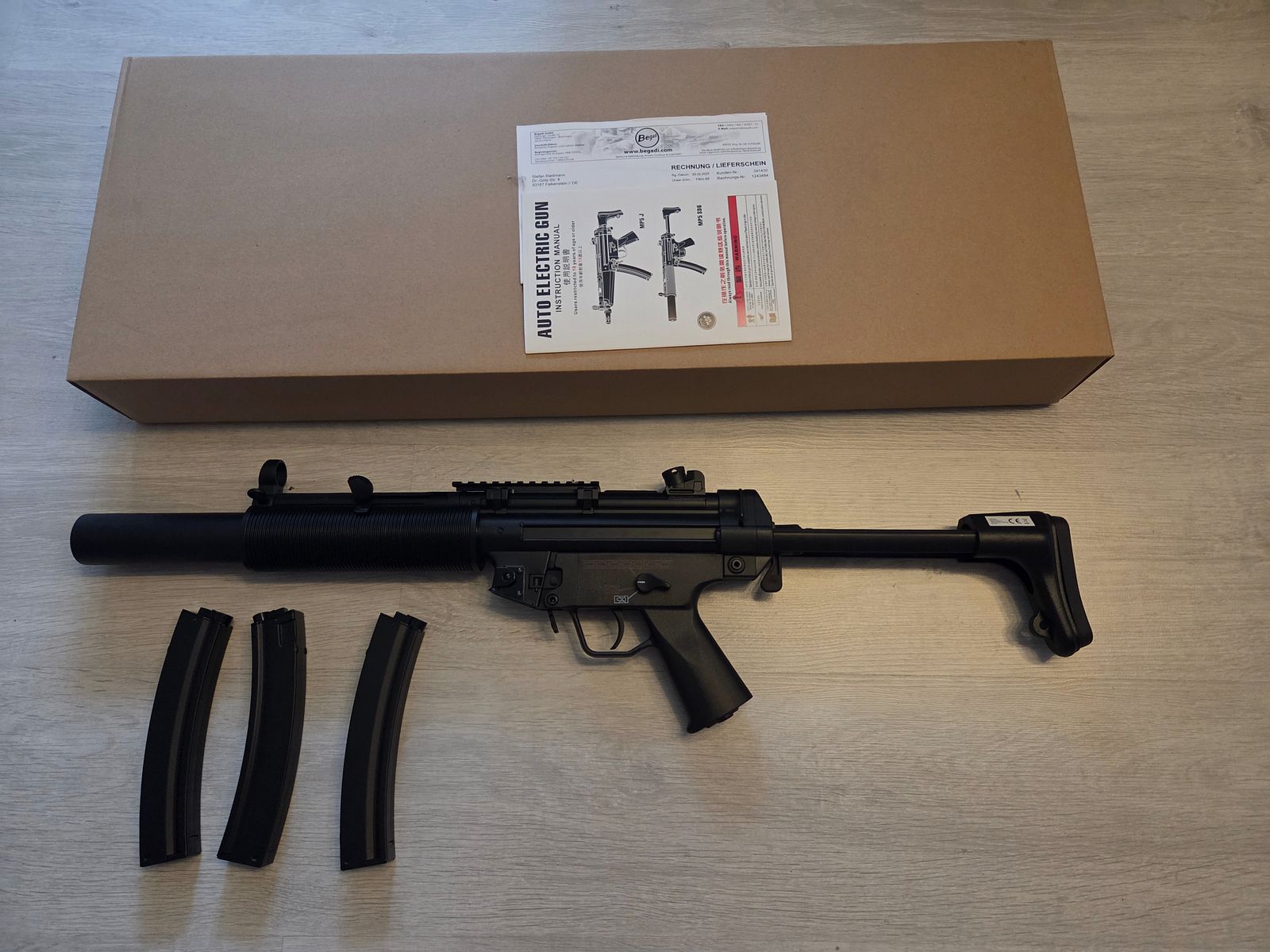 Begadi Sport SMG Mod 5SD6 Gen.5 SAEG / Airsoft MP5 in Top Zustand mit Restgarantie vom Händler