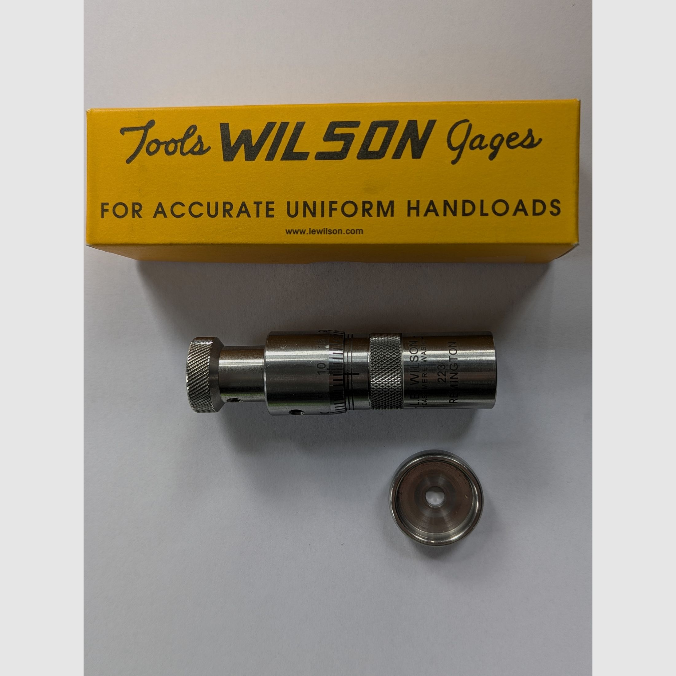 Wilson Benchrest Setzmatrize .223 Rem mit Mikrometerschraube – Stainless