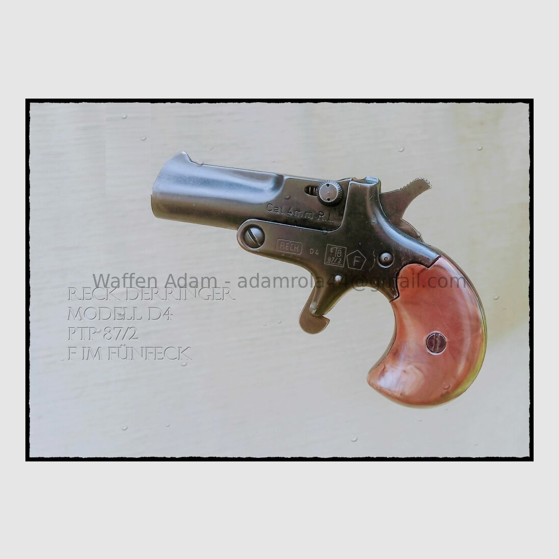 Reck Sportwaffenfabrik/By Derringer Mod. D4 / F im Fünfeck