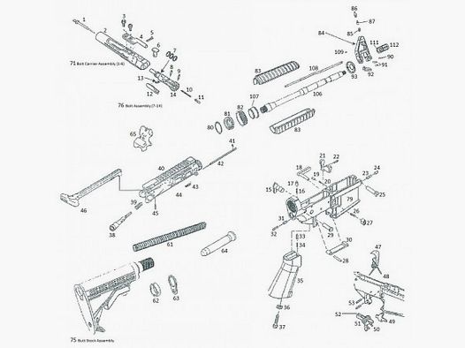 S&W PERNO DETENZIONE MOLLA CALCIO X MP15 M4