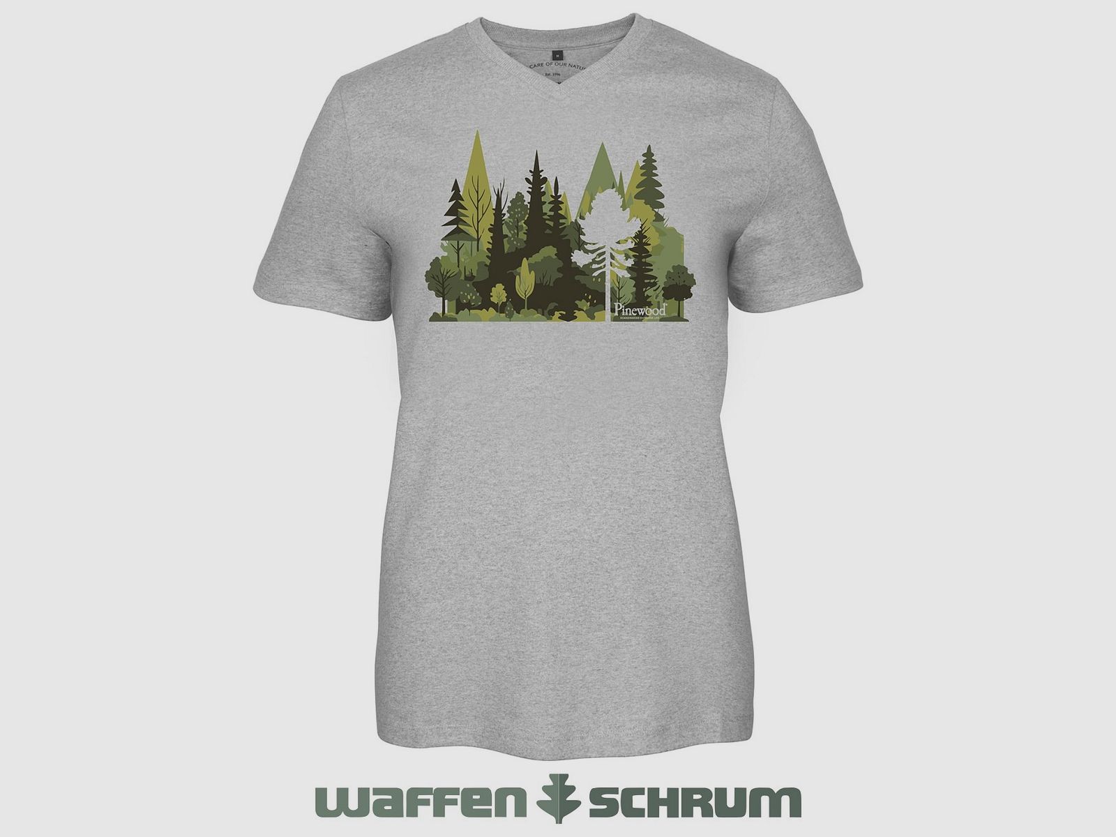 Pinewood T-Shirt Finnveden Recycled Light Grey, Mel Forest