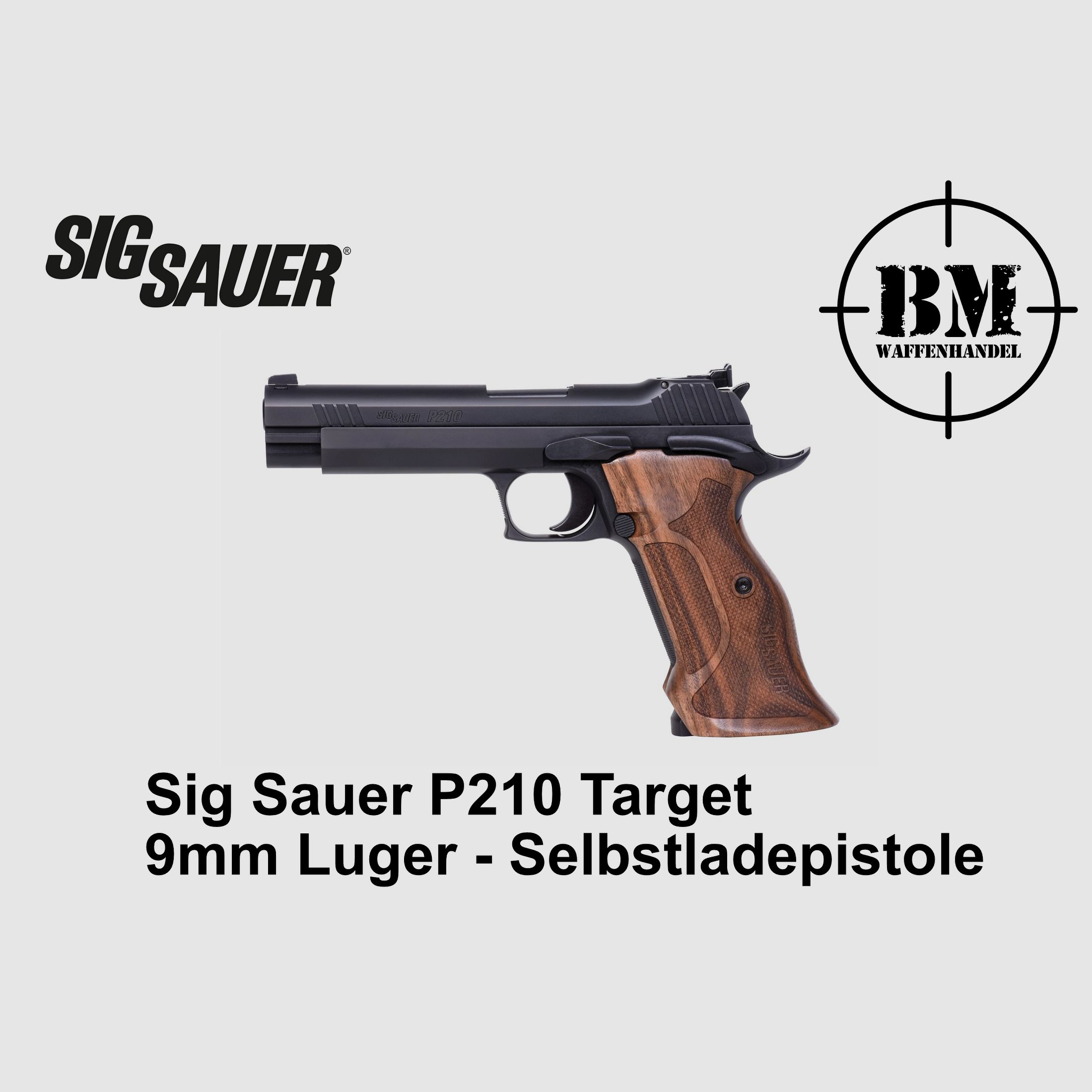 Sig Sauer P210 Target 9mm Luger - Pistolet samopowtarzalny typu match, zdjęcie 1 z 11