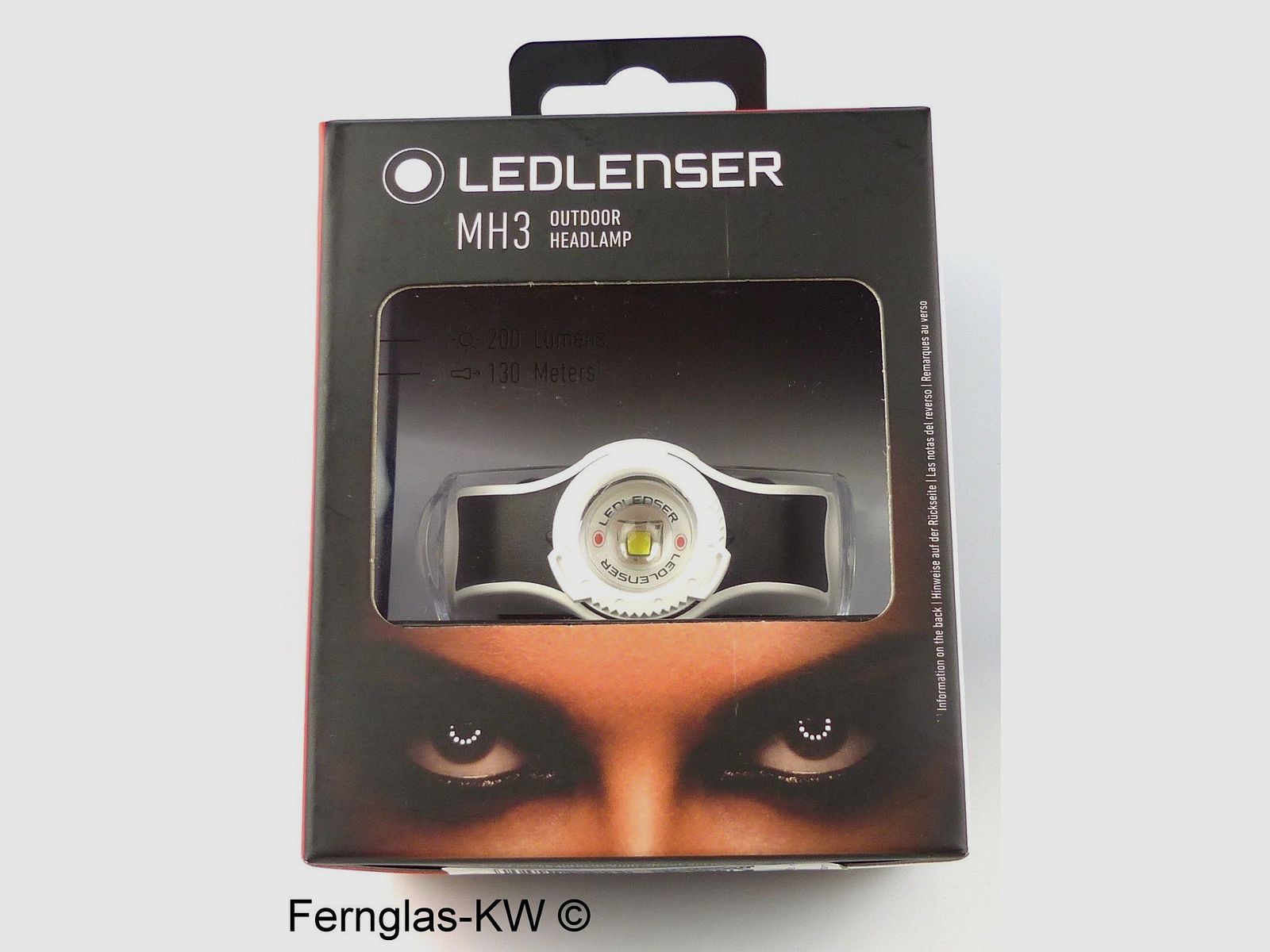 Ledlenser 500948 LED Kopflampe Stirnlampe MH3 Schwarz Weiß Leuchtkraft 200 Lumen