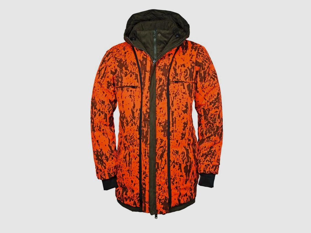 Hubertus Herren Wendejacke Janus Oliv/Orange