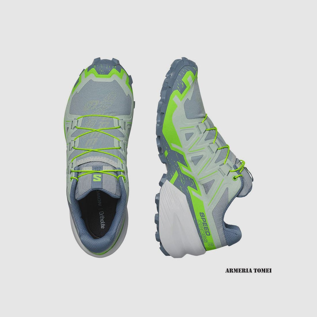 SALOMON – DAMEN – SPEEDCROSS 6 W Quarry / Green Gecko / Flint Stone, Bild 6 von 6