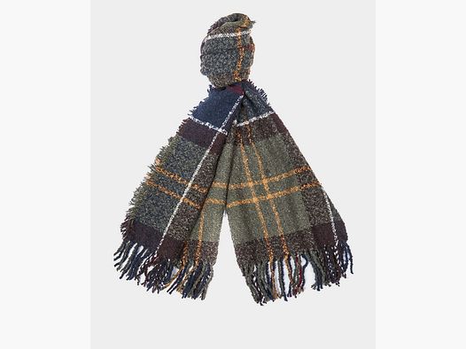 BARBOUR TARTAN ÉCHARPE BOUCLÉ