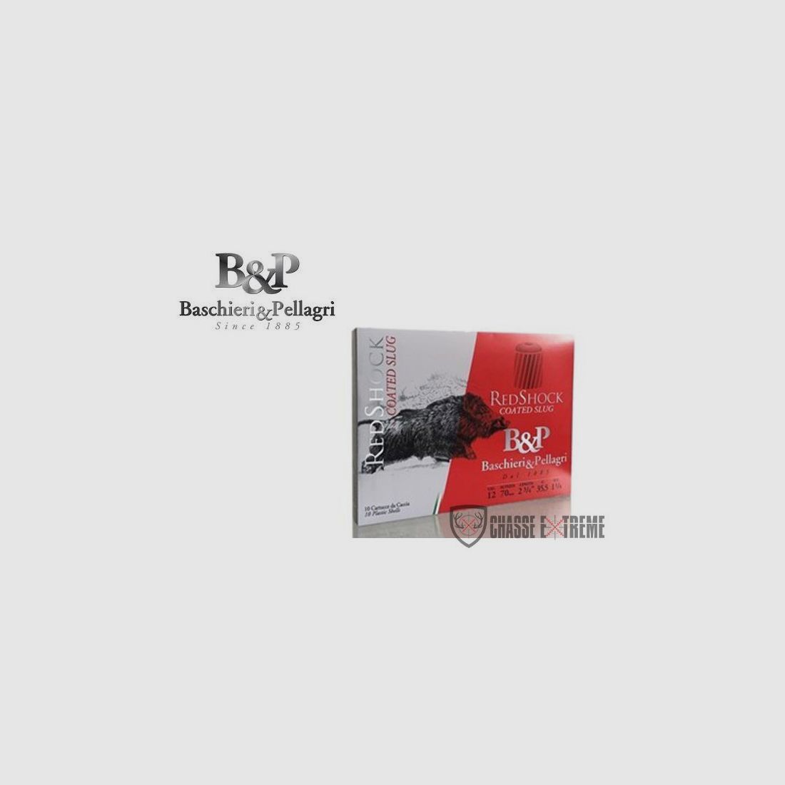 10 Patronen B&P Big Game Red Shock 35,5 Gr Kal. 12/70